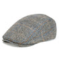Men's Herringbone Newsboy Hat Wool Blend Flat Cap Gatsby Style