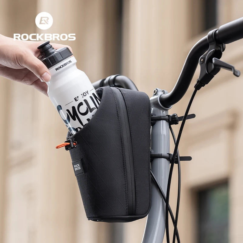 Water Bottle Bag Folding Bike Front Frame Storage Pouch for Brompton