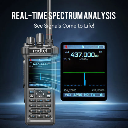 Radtel RT-950 PRO Walkie Talkie 10W Ham Radio Receiver with GPS APRS