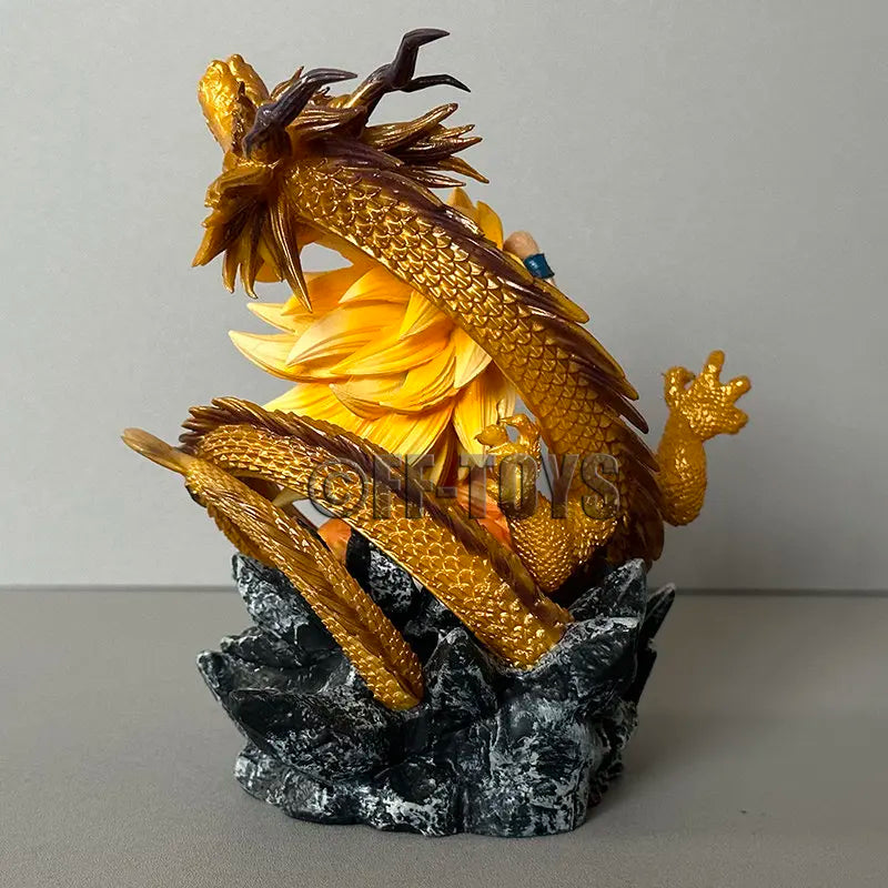 Q Version Dragon Ball Z Figure Ssj3 Goku Action Figures Dragon Fist Explosion 14CM PVC GK Statue Collectible Model Toys-EXPROTAS