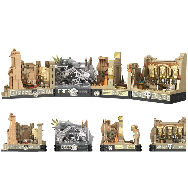 MOC Movie Indiana Jones Temple of The Classic Building Block Compatible With 77015 Tomb Adventure Scenes DIY Model Birthday Toy-EXPROTAS