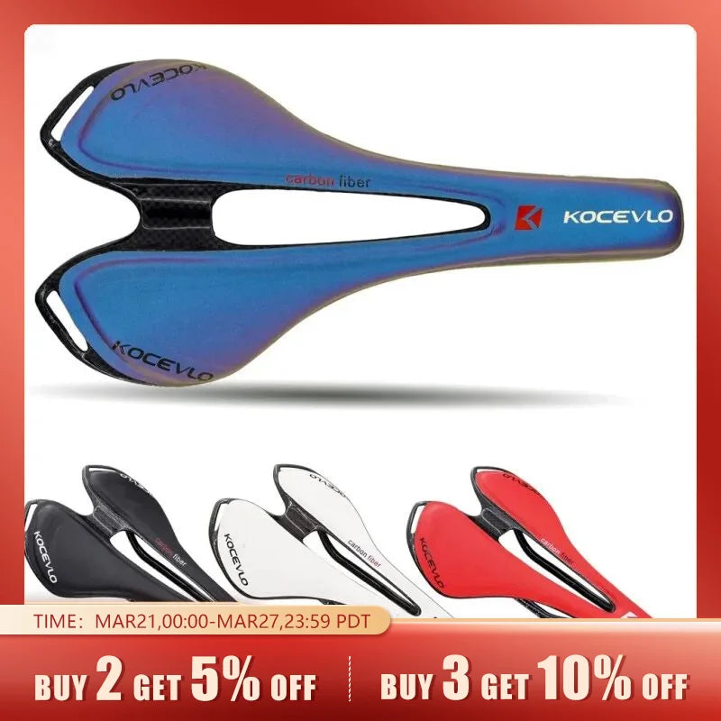 KOCEVLO Carbon Saddle T800 Carbonfiber+Leather Fiber Ultralight Road Bicycle MTB Bike Saddle Seat-EXPROTAS