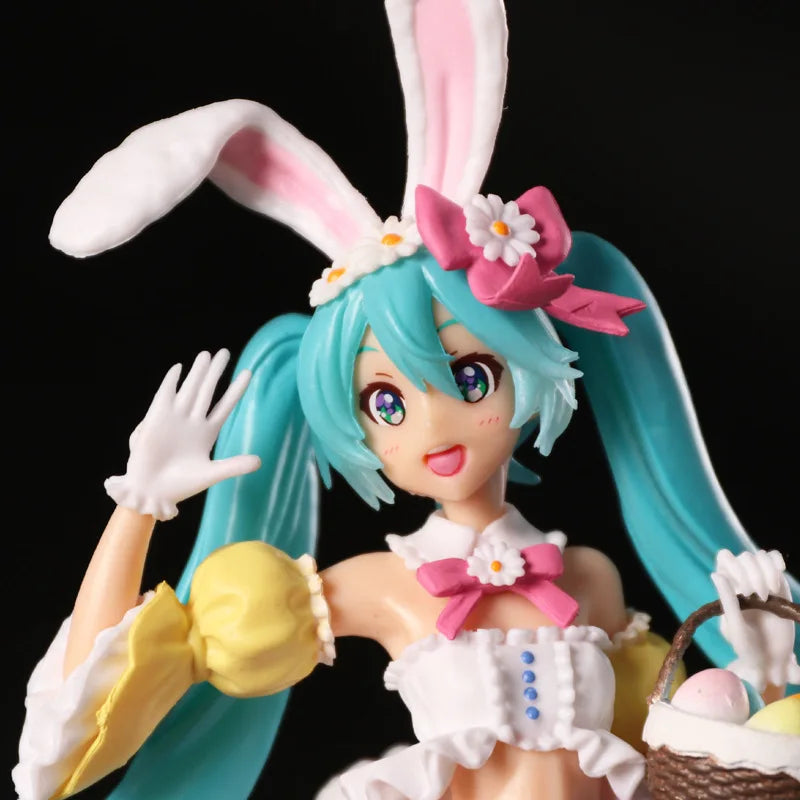 23CM Hatsune Miku Anime Figure Kawaii Pvc Model Doll Action Figurals Rabbit ears Collect ornaments Christmas Toys gifts-EXPROTAS
