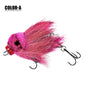 Rosewood Mouse Swimbait Lure Bucktail Rig for Muskie Pike Fishing Tackle