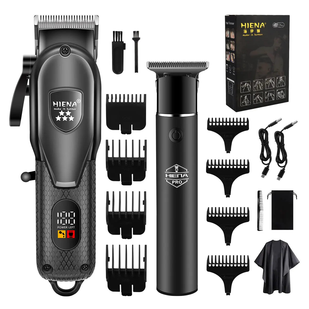 Hair Trimmer Professional Cordless Clippers Electric Beard Shaver 10mm