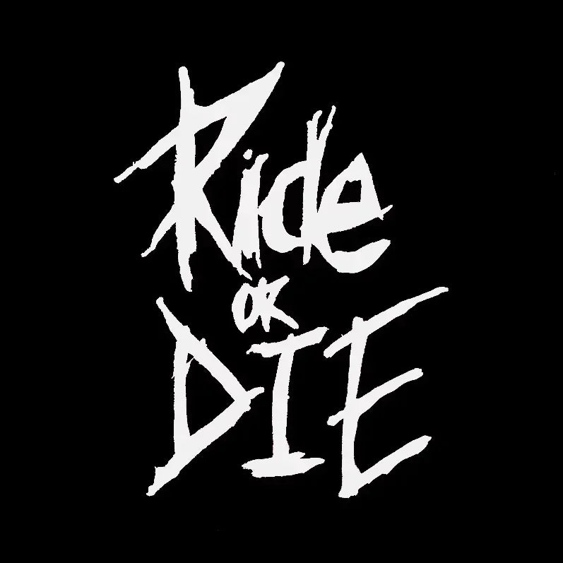 Bike Frame Decals Ride or Die Stickers for MTB Top Tube Bicycle