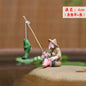 Decoration Mini Fishing Garden Ornament for Fish Tank Pond