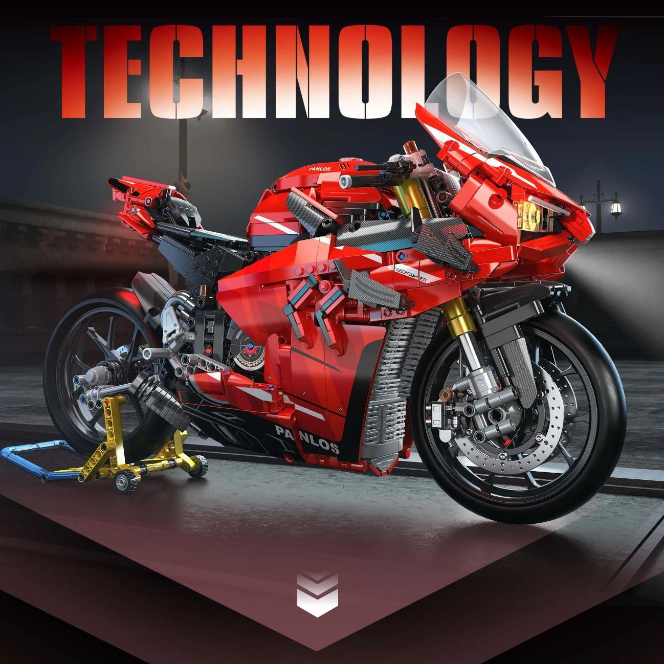 672101 2129pcs City Tech Motorcycle Car Model Building Blocks MOC Racing V4S Motobike Vehicles Bricks Toys For Children Gifts-EXPROTAS