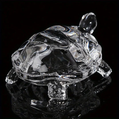 Crystal Turtle Mini Statue Lucky Figurine Home Office Desk Decor