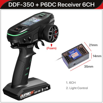 DUMBORC 10CH Controller 2.4G Transmitter Receiver for RC Car Boat Tank FHSS