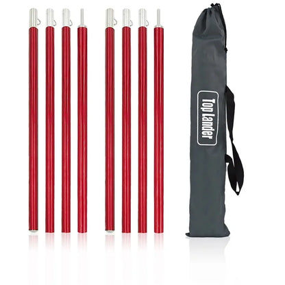 2M Adjustable Tarp Poles Aluminum Tent Awning Camping Canopy Support Rods