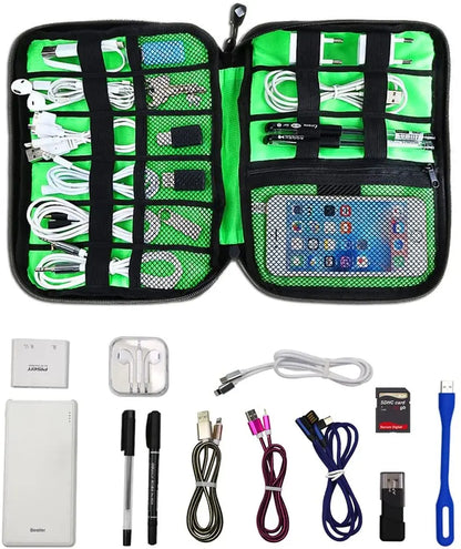 Cable Organizer Storage Bag Travel Case for USB Cables Earphones Power Bank SD