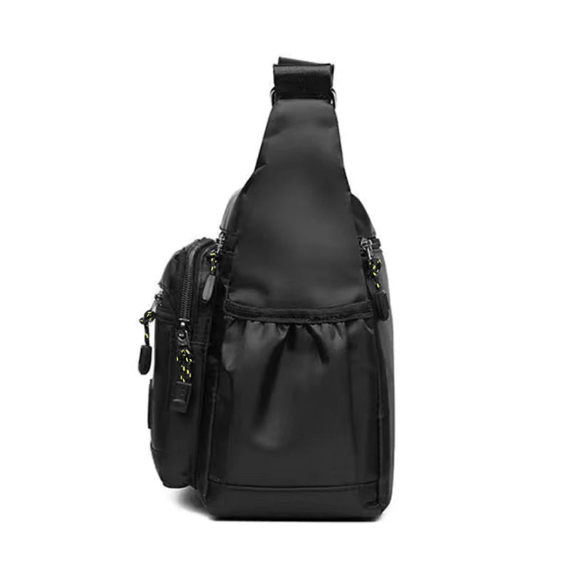 Men's Cross-body Bag with Adjustable Shoulder Strap & Multi-layered Pockets
