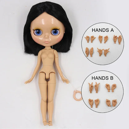 ICY DBS Blyth doll 1/6 bjd tan skin joint body shiny face 30cm toy girls gift-EXPROTAS