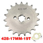 Chain 428# 17mm 20MM 10t 11T 12t 13T 14T 15t 16t 17T 18t 19T Motorcycle Sprocket