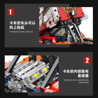 Technic JJ9070 MOC Building Block bricks model toy Sca Tractor Truck gifts collect Christmas 1708pcs-EXPROTAS