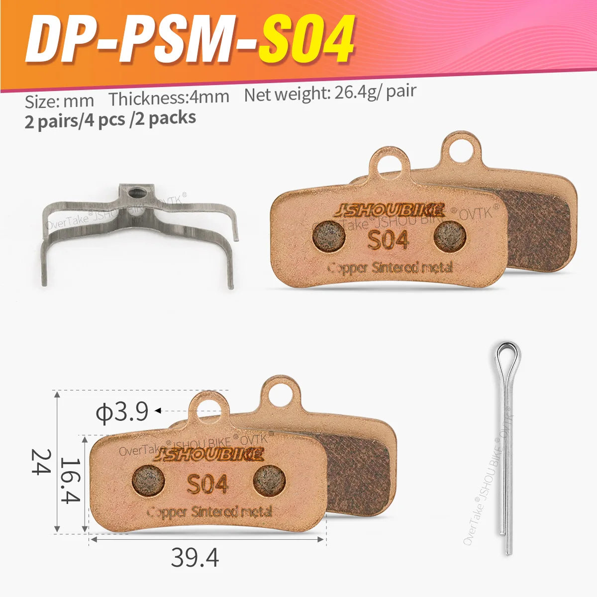Sintered Metal Brake Pads for Sur-Ron Talaria Shimano ZEE M810 MT420 M9120