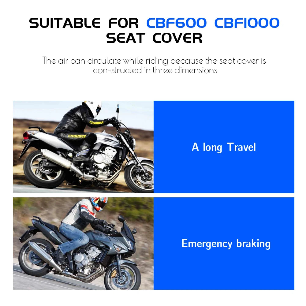 Protective Nylon Saddle Seat Cover Cushion for Honda CBF600 S N CBF1000