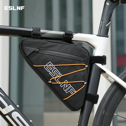 ESLNF Waterproof Bike Triangle Bag with Side Net Reflective Rope for Road MTB