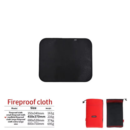 Outdoor Camping Fireproof Cloth BBQ Insulation Mat Flame Retardant Fiberglass Pad