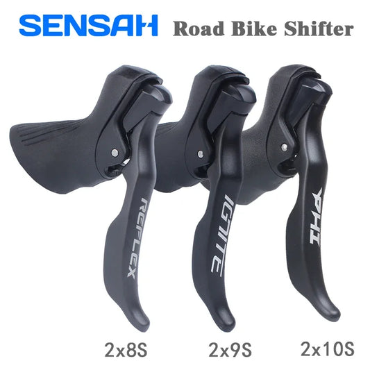 SENSAH Road Bike Shifters 2x7 2x8 2x9 2x10 Speed Brake Lever 16/18/20 Speed Bicycle Derailleur For Shimano Sora Tiagra Claris-EXPROTAS