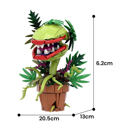 MOC Audrey II Piranha Plant Building Bricks Model Horror Flower Toy