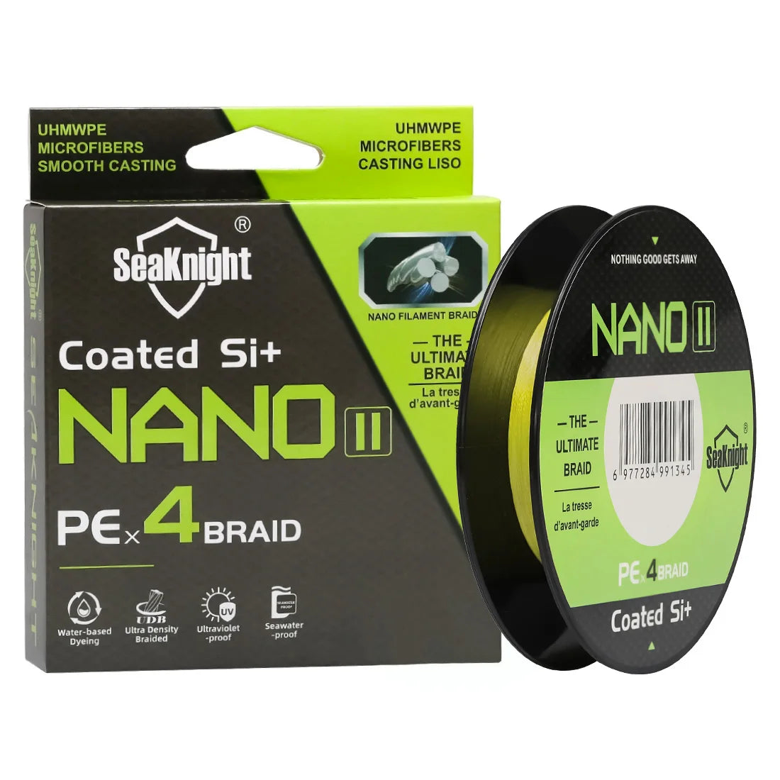SeaKnight NANO II 300M PE Braided Fishing Line 4 Strands 7-15LB Fresh Salt