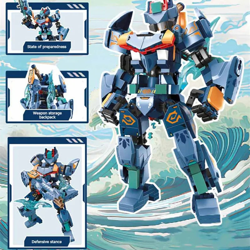 SEMBO Xuanwu Divine Beast Mecha Building Blocks Animal Robot Model Bricks Toy Gift