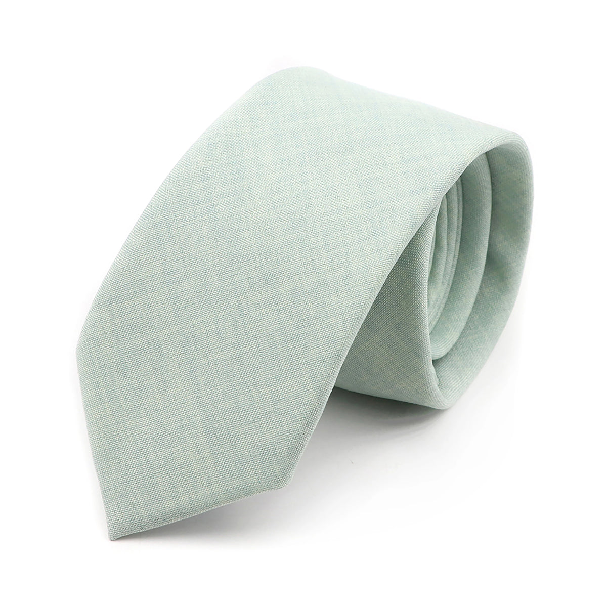 Men Tie Solid Slim Skinny Plain Wedding Party Ties Sage Green Pink Orange