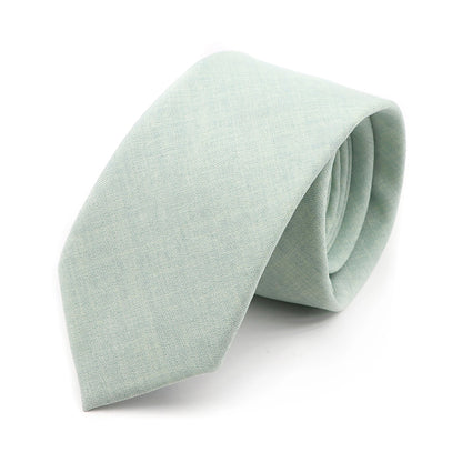 Men Tie Solid Slim Skinny Plain Wedding Party Ties Sage Green Pink Orange