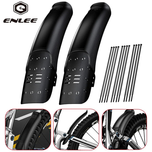 2PCS Bicycle Mud Guard MTB Front Rear Hard Shell Fenders Mudguards