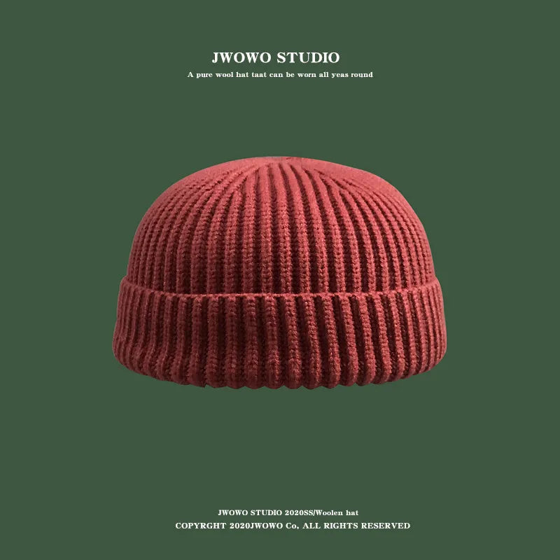 Winter Wool Knitted Beanie Hat Men Women Warm Cap Unisex Skull Cap