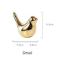 Nordic Gold Ceramic Bird Figurine Animal Statue Home Table Decoration Ornament