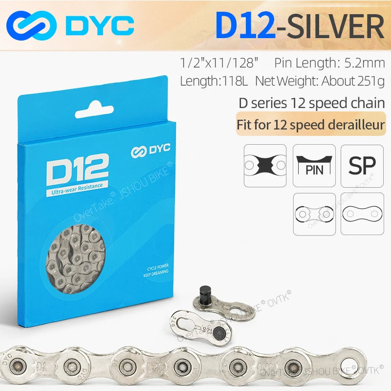MTB Road Bike Chain DYC 6/7/8/9/10/11/12 Speed Shimano SRAM
