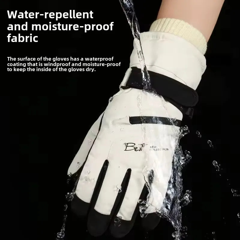 Winter Thermal Waterproof Touchscreen Ski Gloves Men Women Non-Slip