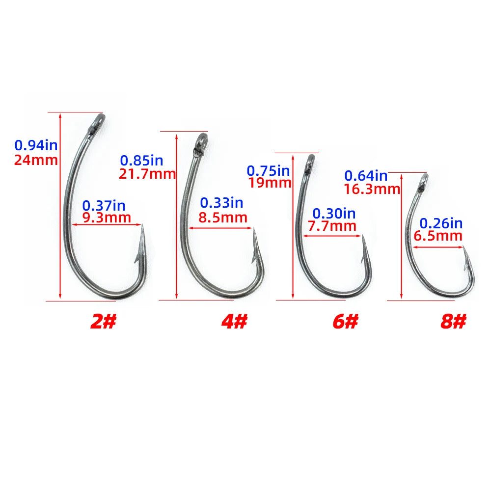 6pcs Carp Fishing Hook Rigs Tackle Ready Tied Terminal Links Hair Hooks