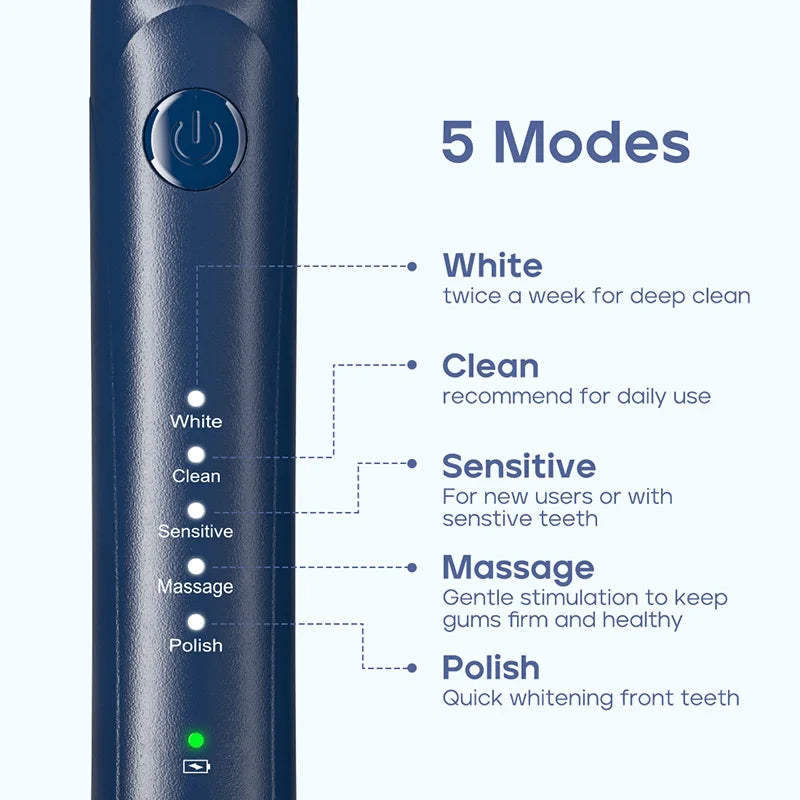 Seago Sonic Electric Toothbrush Two-engines Magnetic Core Oral Care Smart Adult Timer Brush Waterproof Brushes SG540-EXPROTAS