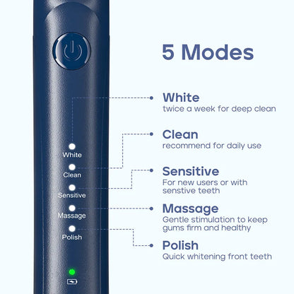 Seago Sonic Electric Toothbrush Two-engines Magnetic Core Oral Care Smart Adult Timer Brush Waterproof Brushes SG540-EXPROTAS