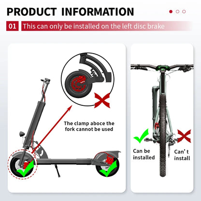 Hydraulic Disc Brake Set for E-Bike 160mm Rotors Power Control 1100mm 1800mm