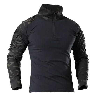 Mens Combat Military Tactical Long Sleeve Camo T-Shirt Army Shirt
