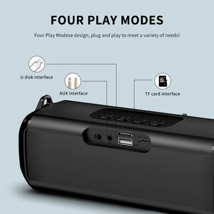 Portable Bluetooth Speaker 5.0 Rechargeable LED Party System with Microphone