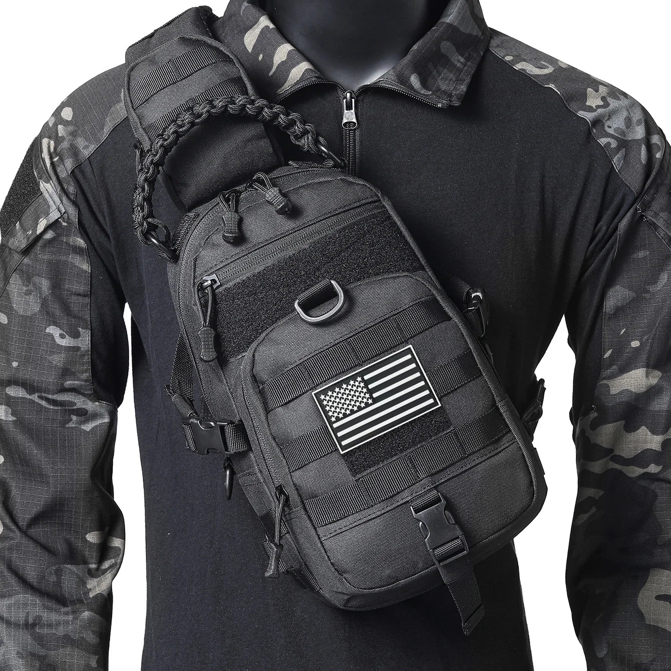 Outdoor Chest Bag Adjustable Running Hiking Pack for Men/Women Sports