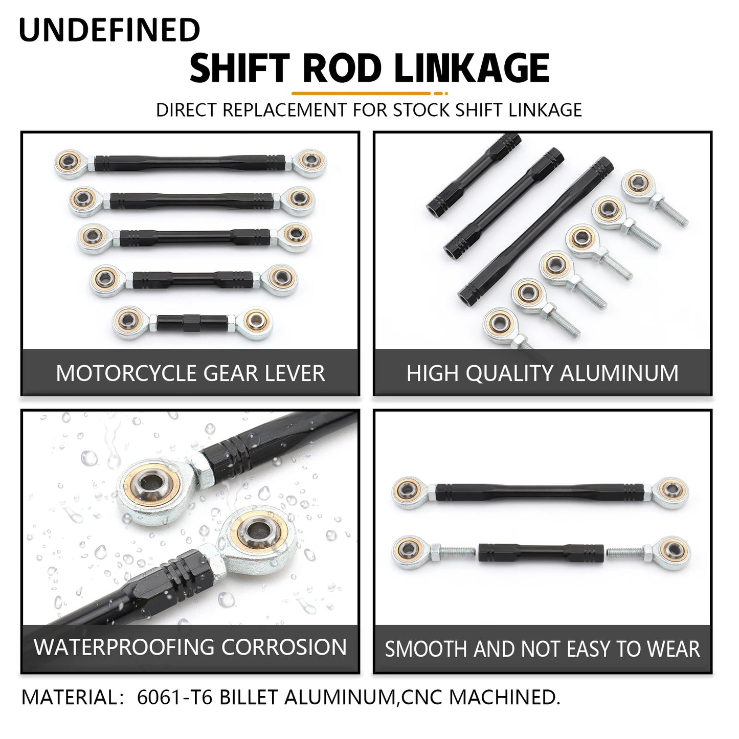 Motorcycle Shift Rod Linkage Short Eye-Catching Footrest Foot Peg Rearset Gear Shifter Rod for Superbike Racing