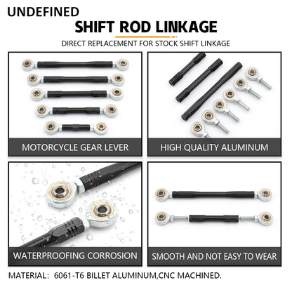Motorcycle Shift Rod Linkage Short Eye-Catching Footrest Foot Peg Rearset Gear Shifter Rod for Superbike Racing