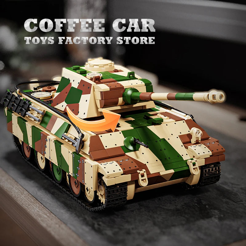 Germany Military Medium Tank IV MOC Bricks WW2 G-Type Panzer Building Blocks Model Gift