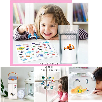Children’s Reusable Scene Stickers DIY Puzzle Book Cartoon Animal Learning Toy Gift