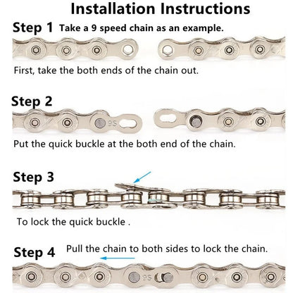 9 Speed Bike Chain 116 Links with Chain Breaker Kit MTB Road Bicycle Repair