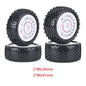 4Pcs 88mm Pre-Glued Road Wheels Tyres 1/10 RC Buggy TT-02B DT-02 Rally