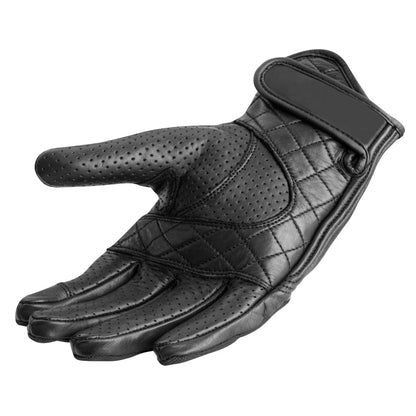 Leather Motorcycle Gloves for Men Long Waterproof Thermal Knuckle Protection
