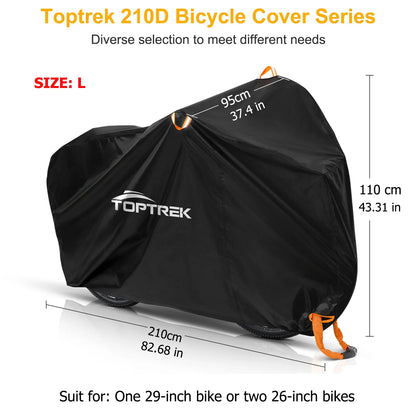 Toptrek Waterproof Bike Cover Outdoor Anti-UV Rain Snow MTB Protector